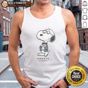Pretty Snoopy Smarty Pants Tank Top featuring a colorful design of Snoopy in stylish, playful graphics.