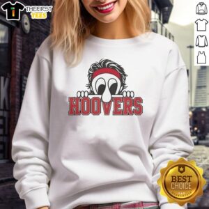 Premium Hoovers Peeking Character sweatshirt with red headband, featuring a playful cartoon design, perfect for casual wear.