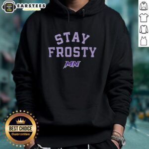 Alt Text: Original Minnesota Frost Womens Hockey Stay Frosty PWHL Hoodie in vibrant colors, perfect for fans and players.