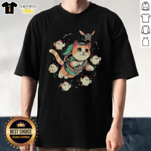 Alt Text: Official The Legend Of Meow T-Shirt featuring a vibrant design with a cat in a fantasy landscape, perfect for fans.
