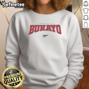 Good Arsenal Bukayo Saka The Star Boy From Hale End sweatshirt featuring vibrant design and team colors for fans.