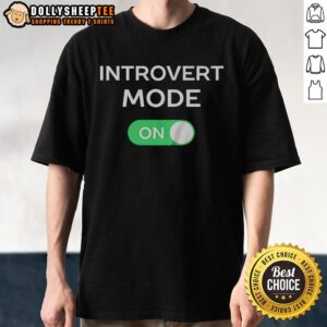 Funny T-shirt featuring 'Awesome Introvert Mode Turning On' graphic, perfect for introverts who love humor and style.