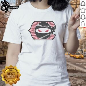 Cincinnati Red Ladies Tee featuring Original Pitching Ninja design for stylish baseball fans.