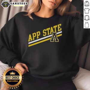 App State sideline sweatshirt in navy blue, featuring the university logo, perfect for fans and chilly game days.