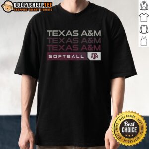 Nice Texas A&M Aggies College Softball Hype T-Shirt featuring vibrant team colors and bold graphics for avid fans.