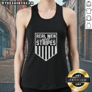 Vintage tank top featuring stripes, perfect for real men who embrace classic style and fashion trends.