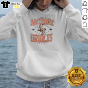 Premium Baltimore Orioles Major League Baseball Cooperstown Diamond Hoodie in black, featuring team logo and stylish design.