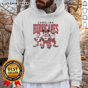 Carolina Hurricanes Disney team ice hockey hoodie featuring vibrant colors and team logo, perfect for fans and cozy wear.