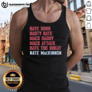 Top Nathan MacKinnon Mack List Colorado Avalanche tank top featuring team colors and logo, perfect for fans.