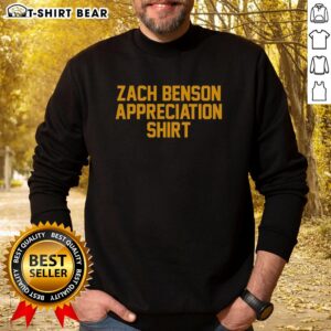 Hot Zach Benson appreciation sweatshirt featuring Buffalo Sabres logo, perfect for fans supporting their favorite player.