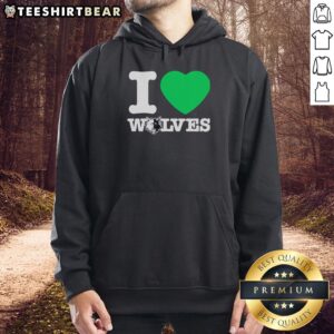 Original Minnesota Timberwolves I Heart Wolves Hoodie in navy, showcasing team spirit and fan pride.