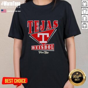 Original Red Texas Rangers 2026 City Connect ladies tee featuring stylish design and team logo for fans.