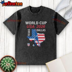 Top Dallas Texas host 2026 World Cup USA Soccer washed t-shirt featuring a stylish design for soccer fans.