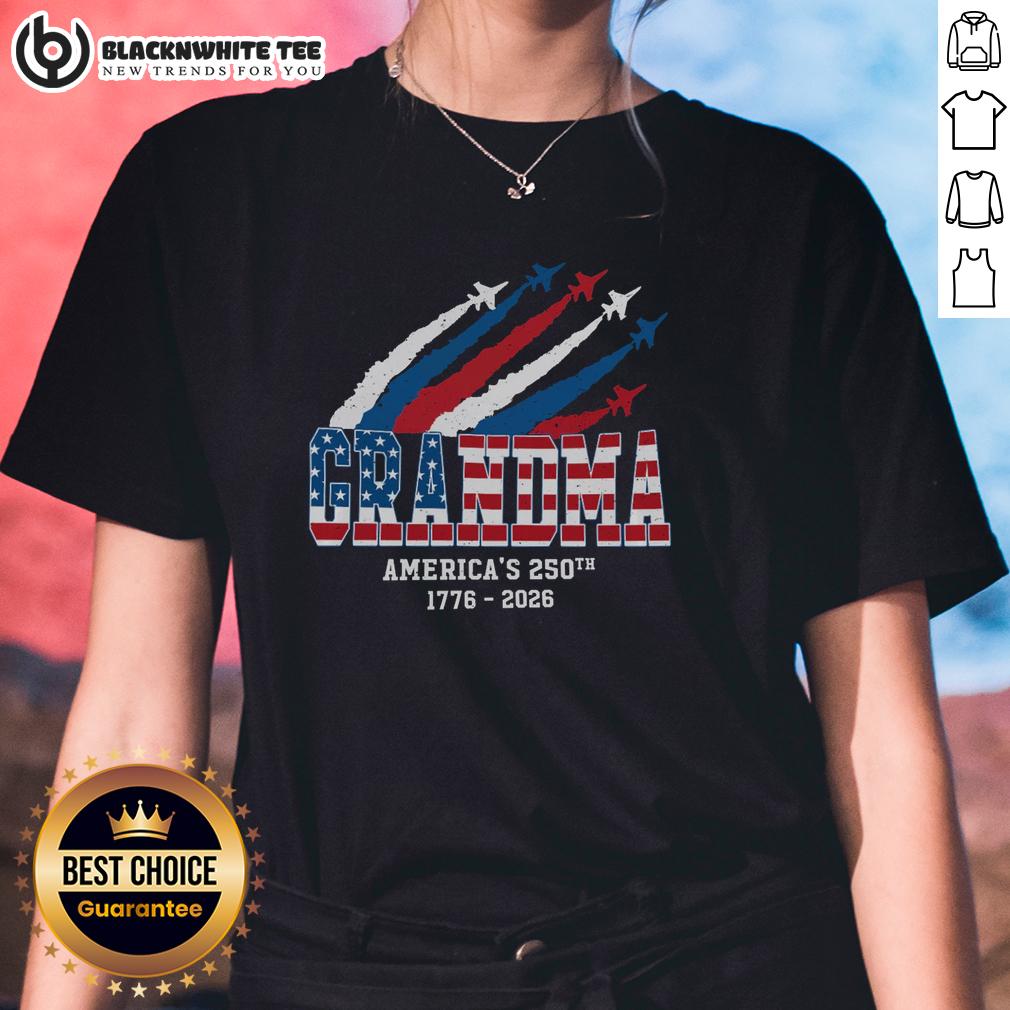 Awesome American 250Th Anniversary Grandma Ladies Tee Awesome American 250th Anniversary Grandma Ladies Tee featuring patriotic design and festive colors for celebration.