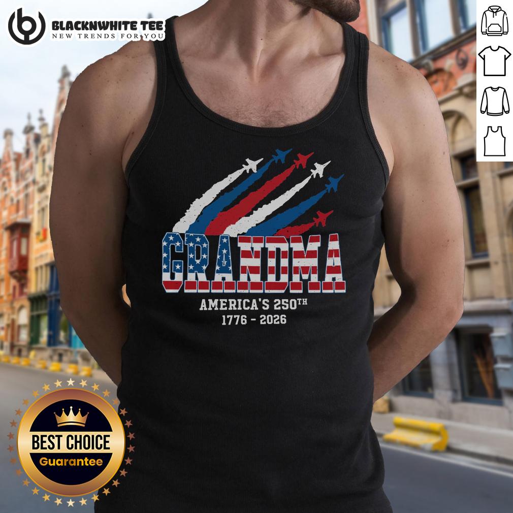 Awesome American 250Th Anniversary Grandma Tank Top Celebrate the 250th anniversary in style with an Awesome American Grandma tank top, perfect for festive occasions.