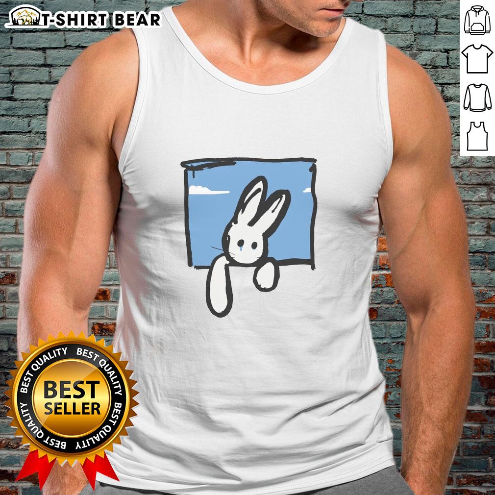 Awesome Blue Bunny Tank Top Awesome blue bunny tank top featuring a playful bunny design, perfect for casual summer wear and animal lovers.