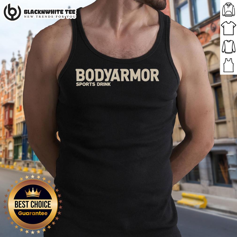 Awesome Bodyarmor Sports Drink Tank Top Alt Text: Athlete wearing an Awesome Bodyarmor Sports Drink tank top during a workout, showcasing style and performance.