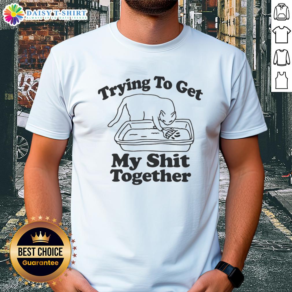 Awesome Cat Trying To Get My Shit Together T Shirt Awesome Cat Trying To Get My Shit Together T-Shirt featuring a playful cat graphic on a casual tee.