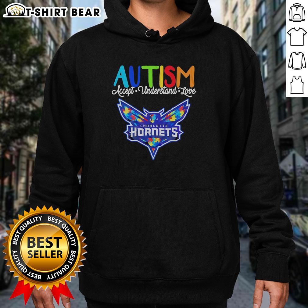 Awesome Charlotte Hornets Autism Accept Understand Love Awareness Support Hoodie Charlotte Hornets Autism Awareness hoodie promoting acceptance, understanding, and love for autism support.