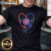 Awesome Chicago Cubs Stethoscope Heartbeat T-Shirt showcasing a heart design for baseball and healthcare fans.