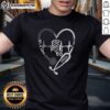 Alt Text: Awesome Chicago White Sox Stethoscope Heartbeat T-Shirt featuring a heart design, perfect for baseball fans and healthcare workers.