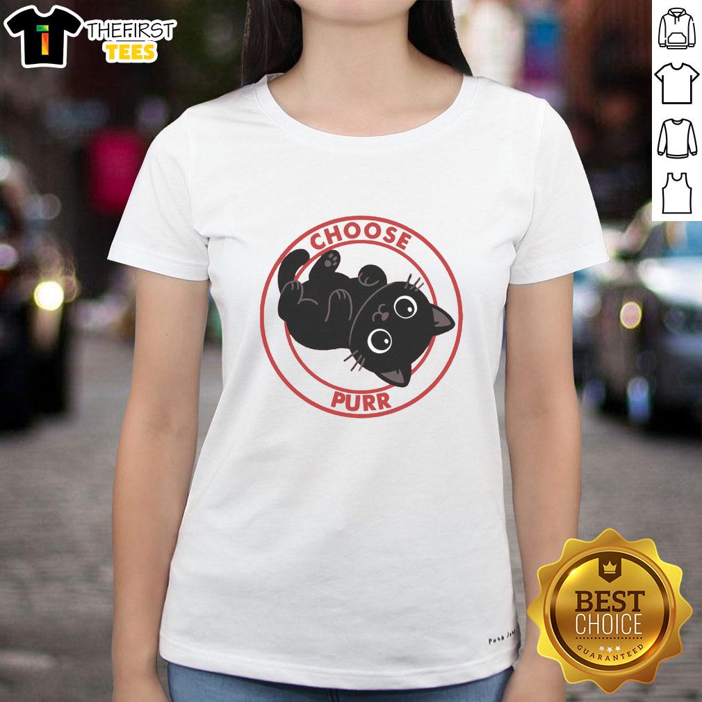 awesome-choose-purr-ladies-tee Awesome Choose Purr Ladies Tee featuring a playful cat graphic, perfect for cat lovers and stylish casual wear.
