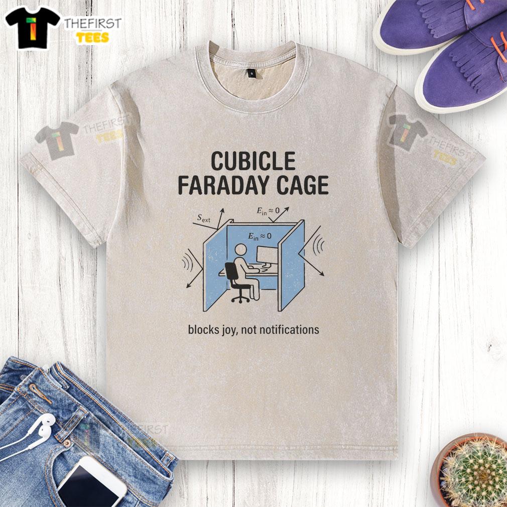 awesome-cubicle-faraday-cage-block-joy-not-notifications-washed-t-shirt Awesome cubicle Faraday cage block joy not notifications washed t-shirt featuring a stylish design for tech enthusiasts.