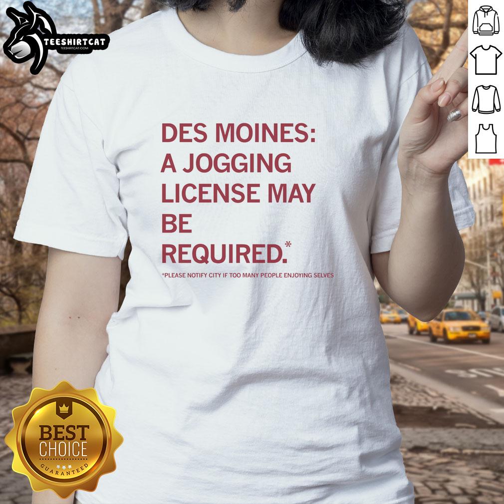 awesome-des-moines-jogging-license-ladies-tee Ladies tee featuring 'Awesome Des Moines Jogging License' design, perfect for running enthusiasts in Des Moines.