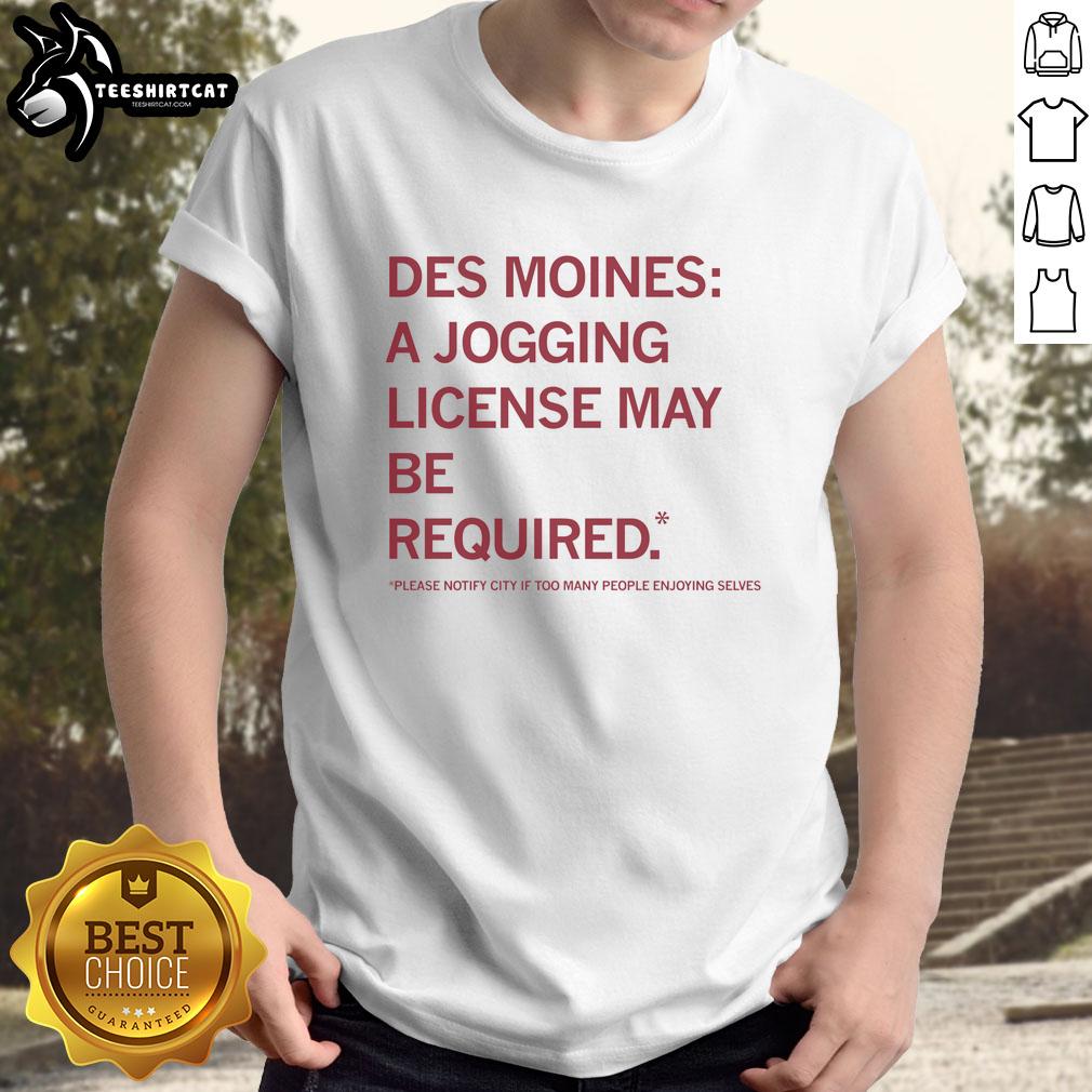 awesome-des-moines-jogging-license-t-shirt Awesome Des Moines Jogging License T-Shirt featuring a vibrant design celebrating running in Des Moines, Iowa.