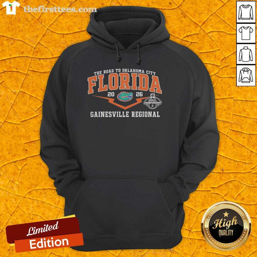 awesome-florida-gators-road-to-oklahoma-city-2026-gainesville-regional-softball-hoodie Awesome Florida Gators hoodie celebrating the team's road to Oklahoma City 2026 Gainesville Regional Softball event.