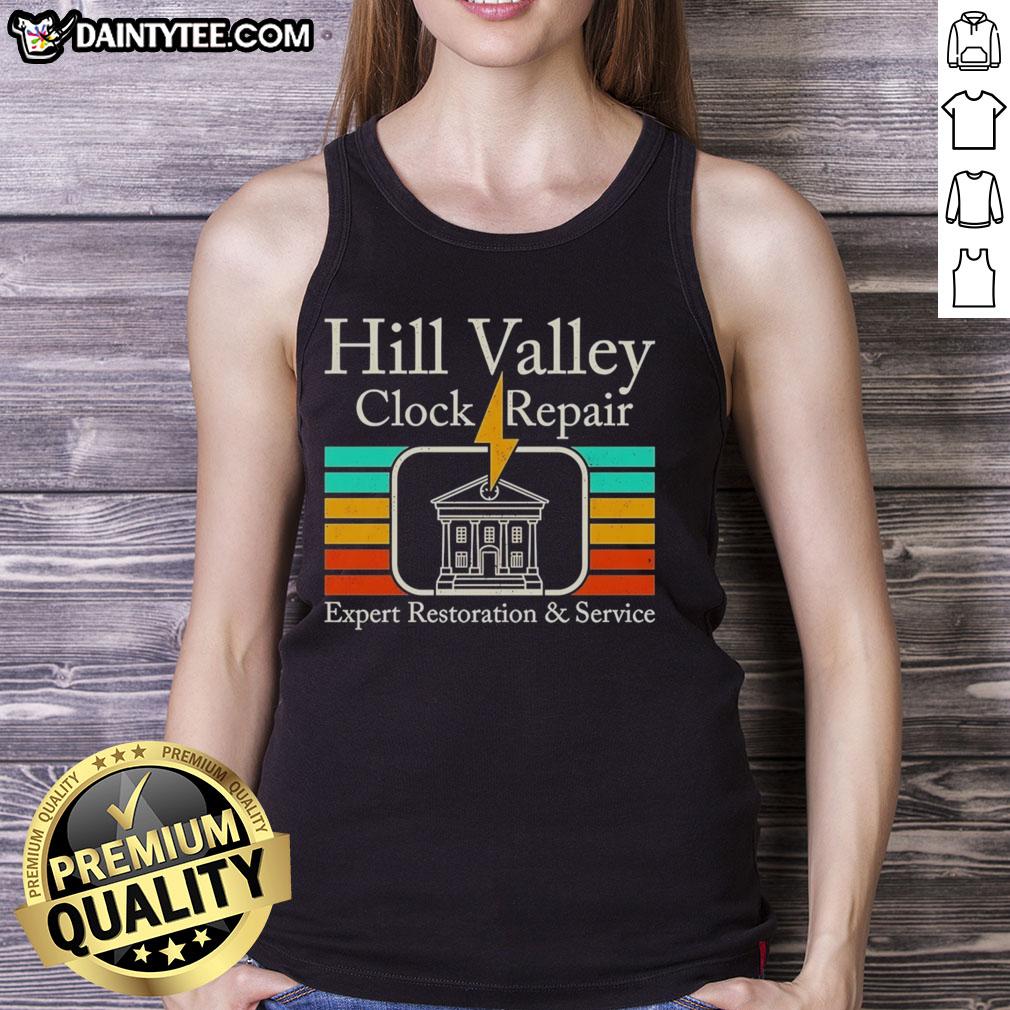 awesome-hill-valley-clock-tower-back-to-the-future-hill-valley-clock-repair-tank-top Awesome Hill Valley Clock Tower tank top featuring Back to the Future design, perfect for fans and collectors.