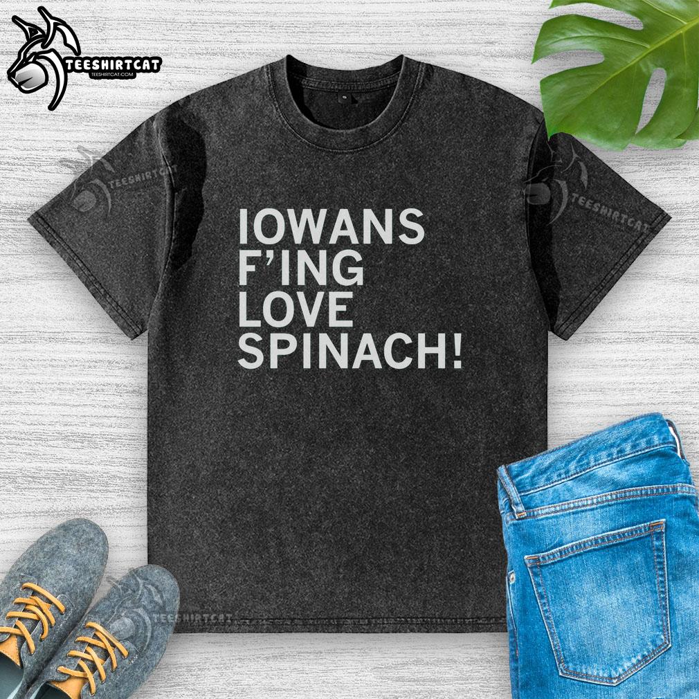 awesome-iowans-love-spinach-washed-t-shirt Awesome Iowans Love Spinach washed t-shirt design featuring vibrant colors and a fun, playful graphic for spinach lovers.