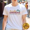 Alt Text: Awesome Jacques Abou-Rizk Arab America Foundation logo T-shirt featuring a vibrant design and cultural pride.