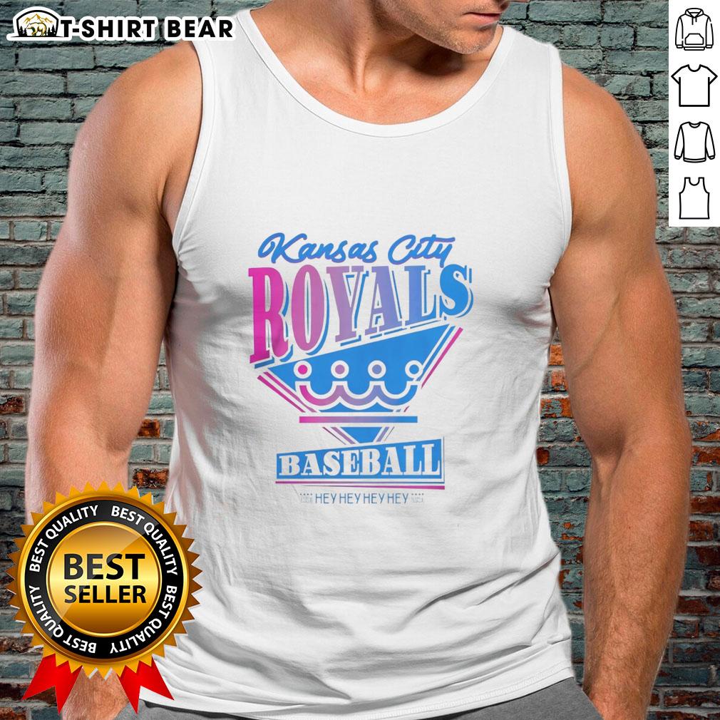 Awesome Kansas City Royals 2026 City Connect Hey Hey Hey Hey Tank Top 2026 Kansas City Royals City Connect tank top featuring 'Hey Hey Hey Hey' design, perfect for baseball fans.