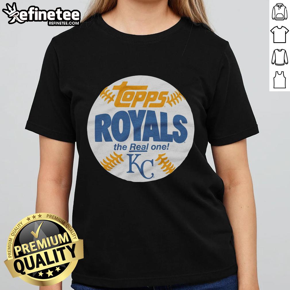 awesome-kansas-city-royals-mlb-x-topps-baseball-the-real-one-ladies-tee Awesome Kansas City Royals MLB x Topps Baseball ladies tee showcasing team logo and vibrant colors for fans.