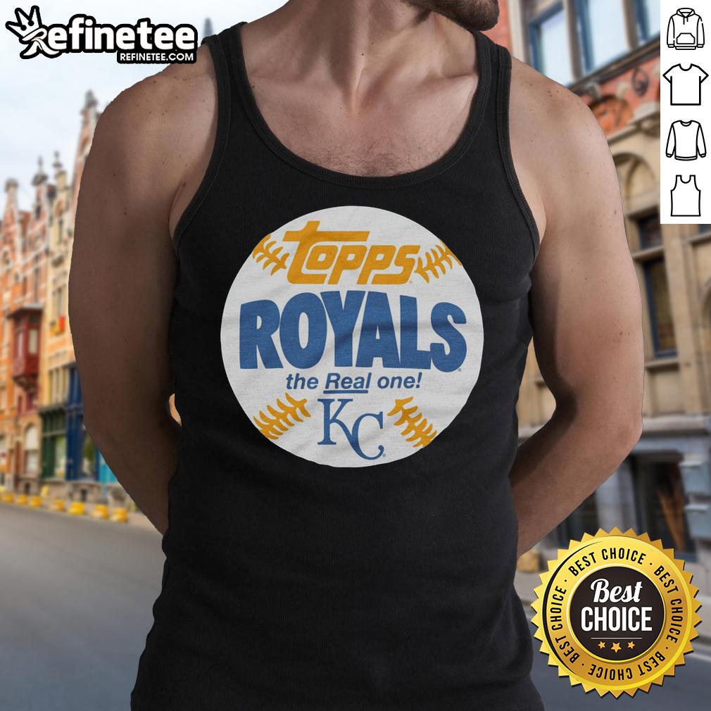 awesome-kansas-city-royals-mlb-x-topps-baseball-the-real-one-tank-top Alt Text: Awesome Kansas City Royals MLB X Topps Baseball tank top featuring vibrant team graphics and a stylish design.