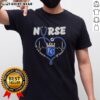 Alt Text: Awesome Kansas City Royals Nurse It's A Work Of Heart T-Shirt featuring a stylish design for baseball and healthcare fans.