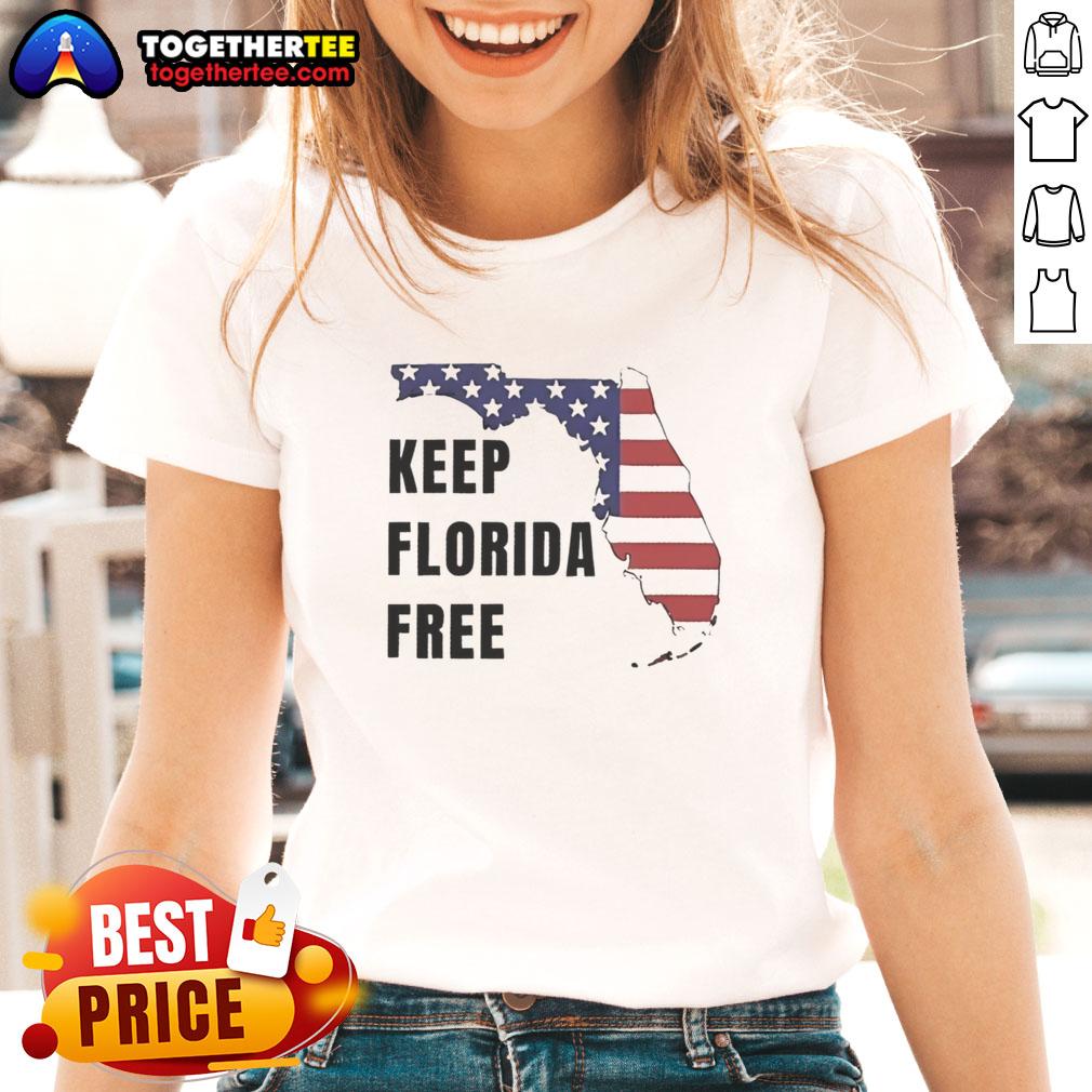 Awesome Keep Florida Free Map Ladies Tee Awesome Keep Florida Free Map Ladies Tee showcasing a stylish design for Florida enthusiasts and supporters.