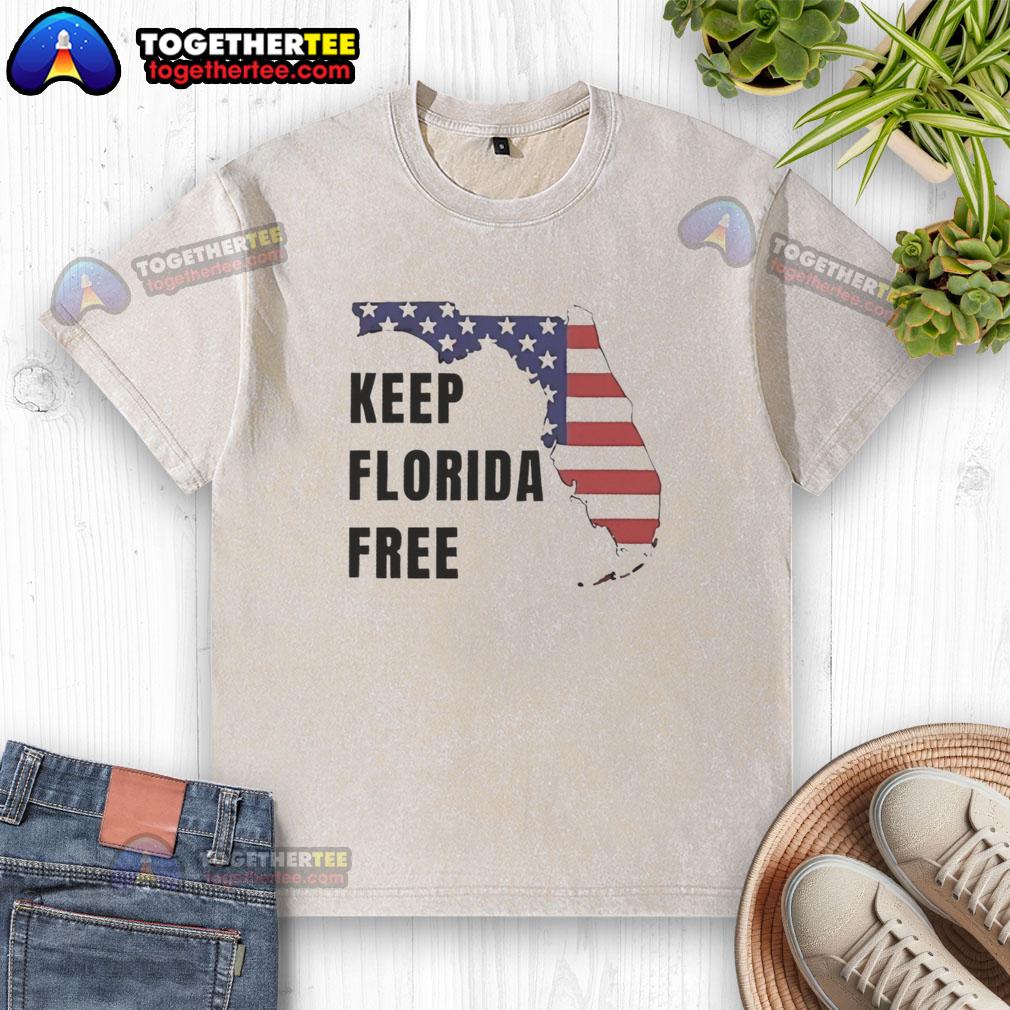 Awesome Keep Florida Free Map Washed T Shirt Awesome Keep Florida Free Map Washed T-Shirt featuring a vibrant graphic design of Florida's map for eco-conscious style.