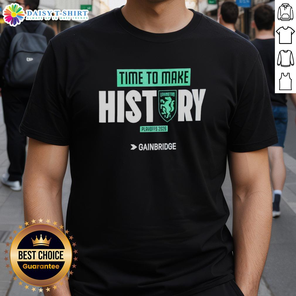Awesome Lexington Time To Make History Playoffs 2026 T Shirt Awesome Lexington Time To Make History Playoffs 2026 T-Shirt featuring bold graphics and vibrant colors for sports fans.