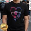 Awesome Los Angeles Angels Stethoscope Heartbeat T-Shirt design showcasing a heart and team spirit for fans and healthcare workers.