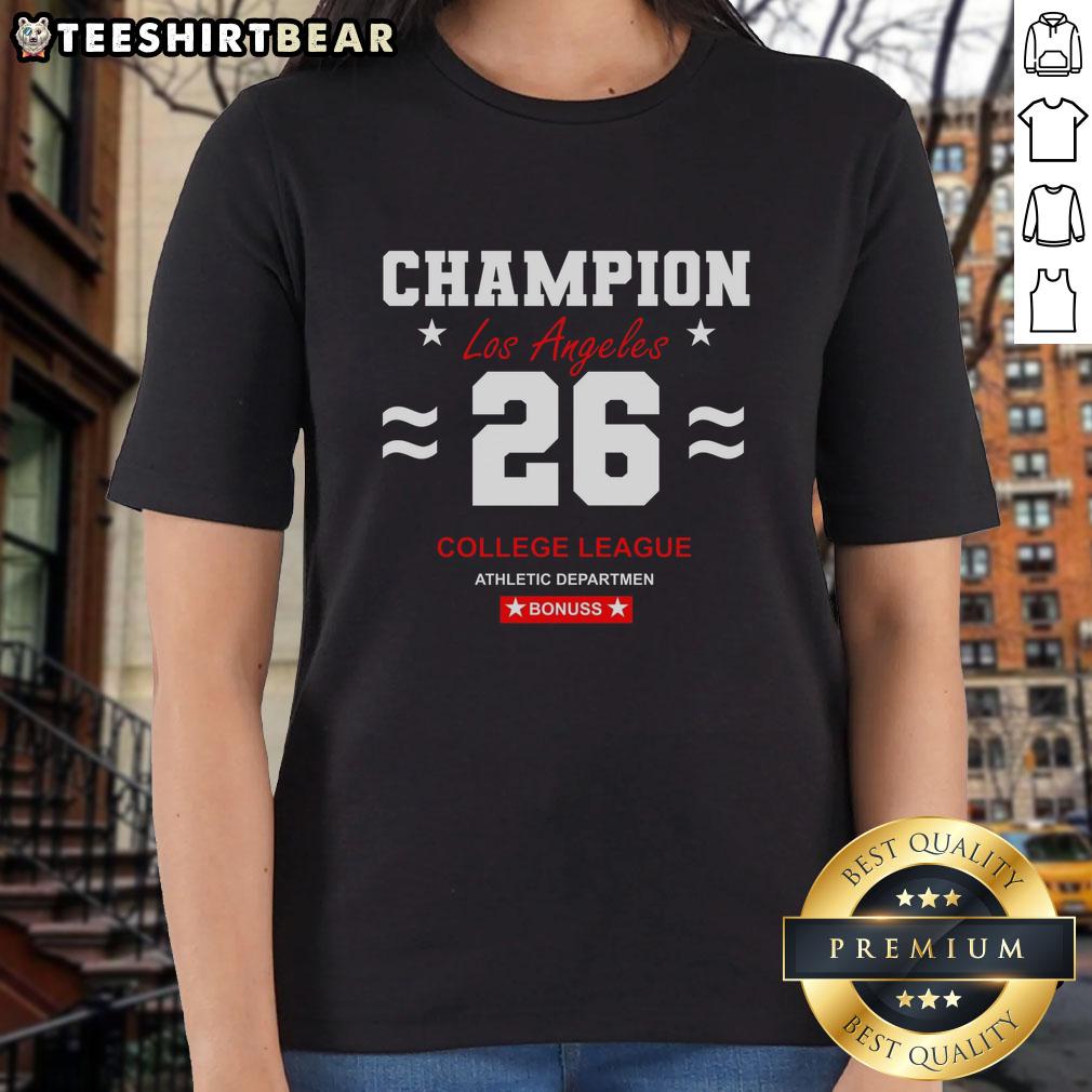 awesome-los-angeles-champion-26-college-league-ladies-tee Alt Text: Awesome Los Angeles Champion 26 College League Ladies Tee in stylish design, perfect for casual wear and sports fans.