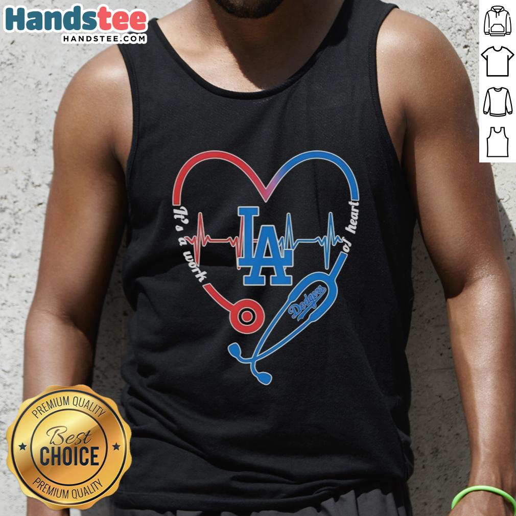 awesome-los-angeles-dodgers-stethoscope-heartbeat-its-a-work-of-heart-tank-top Awesome Los Angeles Dodgers stethoscope heartbeat tank top, perfect for fans who love baseball and healthcare.