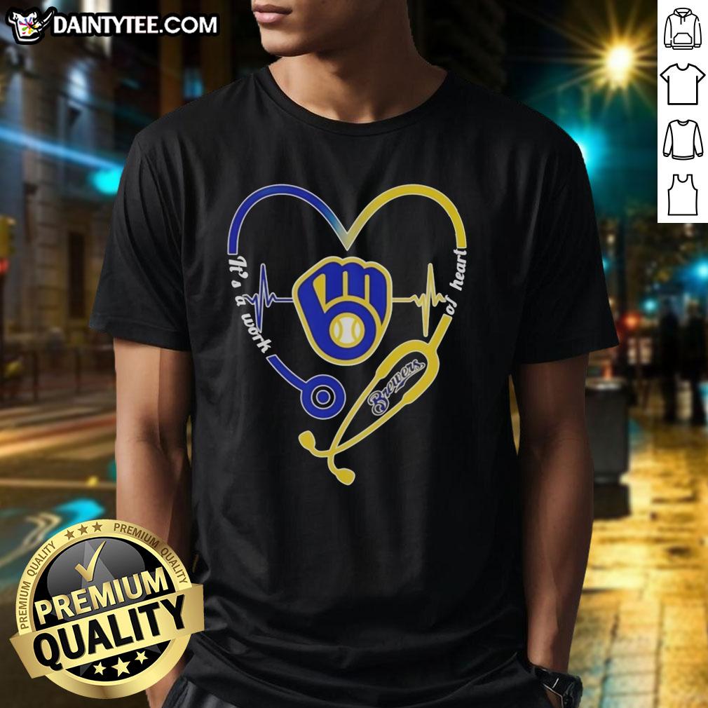 awesome-milwaukee-brewers-stethoscope-heartbeat-its-a-work-of-heart-t-shirt-1 Awesome Milwaukee Brewers Stethoscope Heartbeat T-Shirt showcasing a heart design for passionate baseball fans.