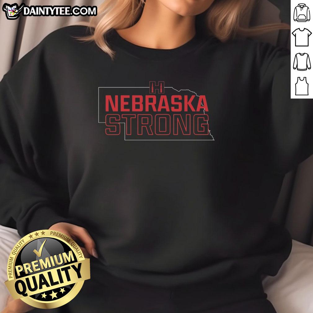 awesome-nebraska-strong-wildfire-relief-sweatshirt Awesome Nebraska Strong Wildfire Relief Sweatshirt in gray, featuring a bold logo, perfect for supporting wildfire recovery.