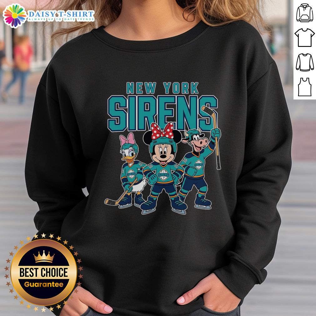 Awesome New York Sirens Cartoon Team Ice Hockey Sweatshirt Awesome New York Sirens cartoon team ice hockey sweatshirt featuring vibrant graphics and a sporty design for fans.