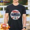 Alt Text: Awesome New York Yankees MLB x Topps Baseball The Real One T-shirt featuring bold graphics and team logo.