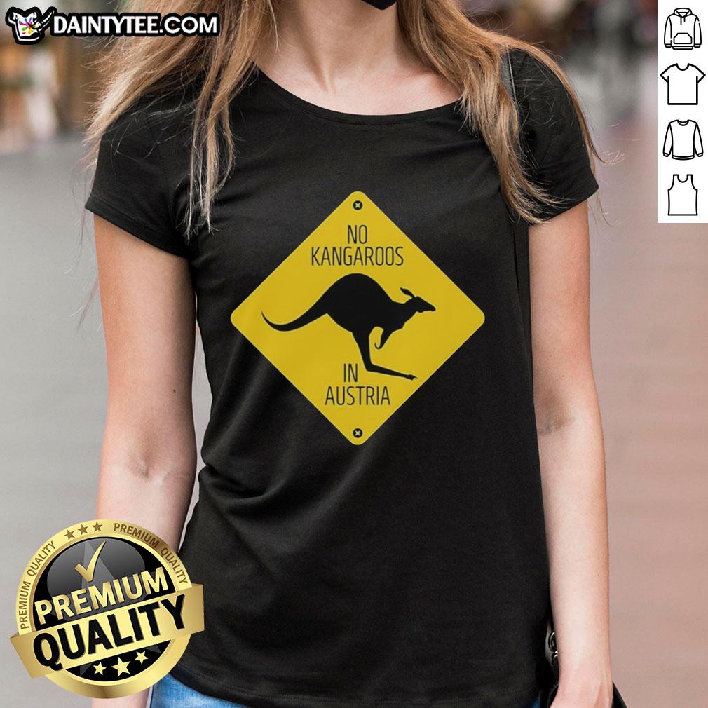 awesome-no-kangaroos-in-austria-logo-ladies-tee Awesome No Kangaroos in Austria logo on a stylish ladies tee, perfect for quirky fashion lovers and travel enthusiasts.