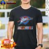 Awesome T-shirt featuring Oklahoma City Thunder, Oklahoma Sooners, Oklahoma State Cowboys, and Tulsa Golden Hurricane logos.