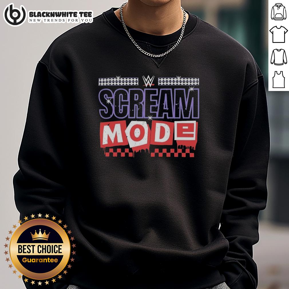 Awesome Paige And Brie Bella Scream Mode Logo Sweatshirt Awesome Paige and Brie Bella Scream Mode logo sweatshirt featuring vibrant graphics and comfortable design for wrestling fans.